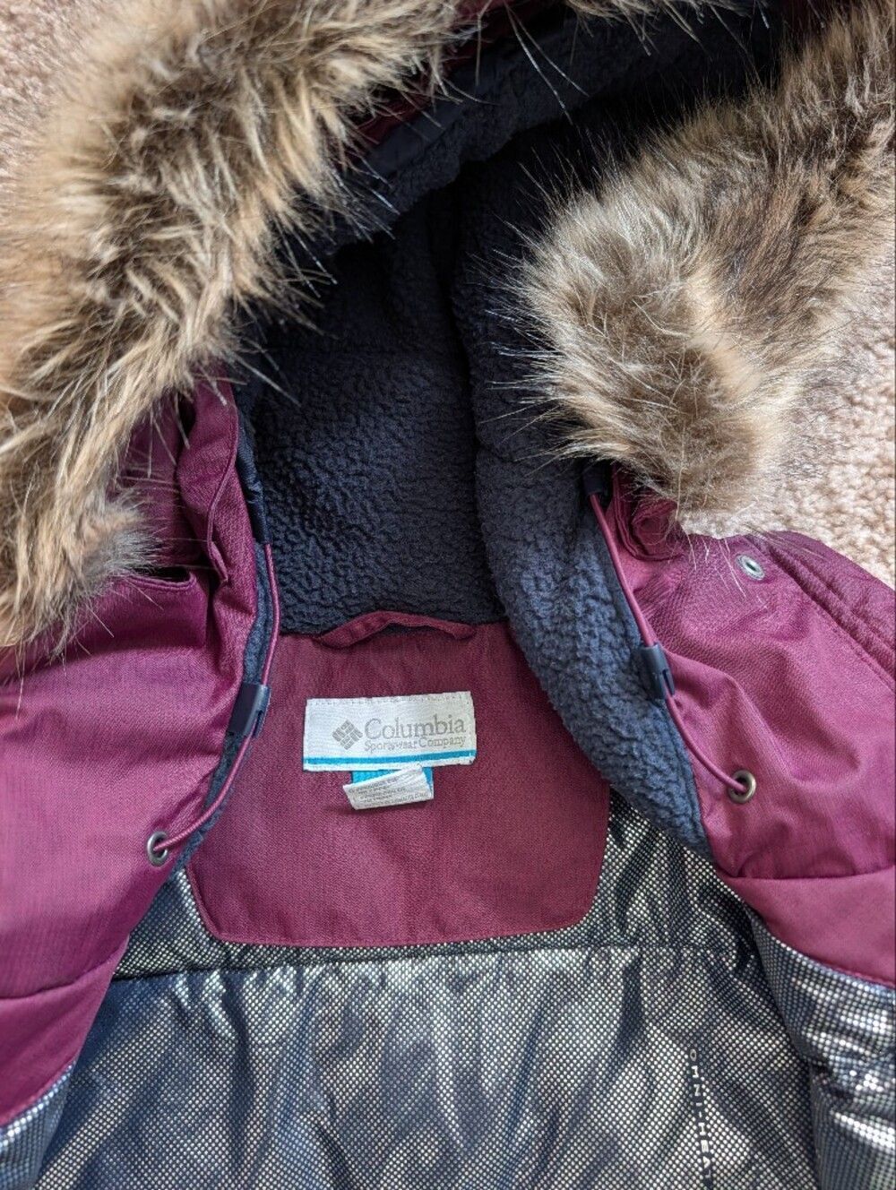 Columbia Womens Plum Purple Suttle Mountain Long Insulated Jacket Size Large - Picture 9 of 16